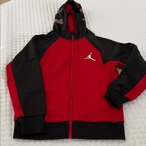 Jordan Kids Red and Black Hoodie Jacket